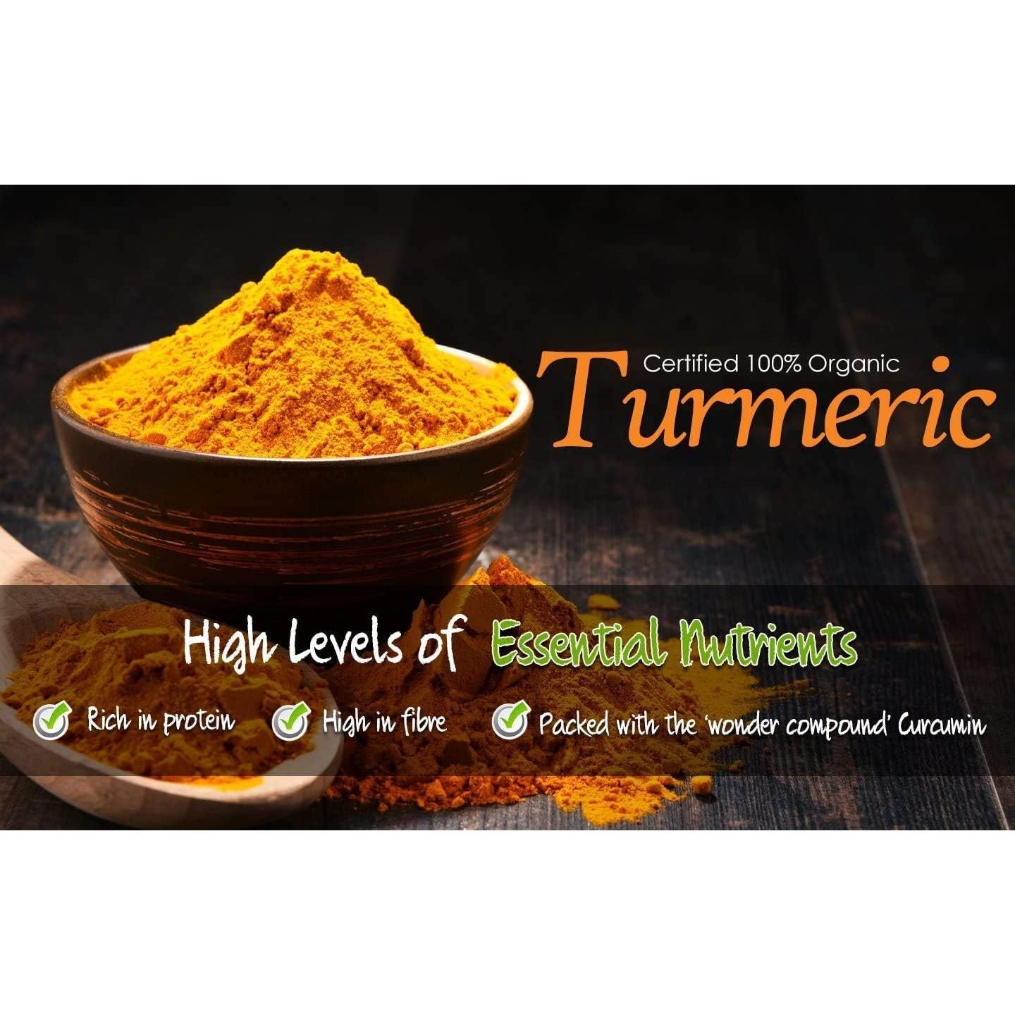Turmeric Powder | Organic | 500G | Natural Source of Curcumin | Mysuperfoods