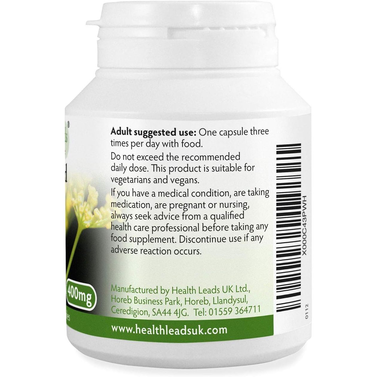 Fennel Seed 400Mg X 90 Capsules (100% Additive Free Supplements)