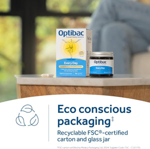 Optibac Probiotics Every Day - Digestive Probiotic Supplement with 5 Billion Bacterial Cultures & FOS Fibres - 30 Capsules