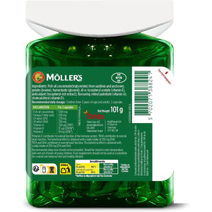 Moller’S ® | Omega-3 Capsules | Fish Oil | Nordic Omega-3 Dietary Supplement with EPA and DHA and Vitamins A, D and E | 166-Year-Old-Brand | Daily Health | 112 Capsules