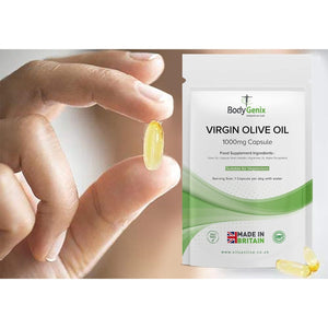 Bodygenix Virgin Olive Oil Capsules - 1000Mg Omega 3,6 Antioxidant Formula Heart Bone Health Weight Management Support Natural Supplement - 120 Caps 4 Month Supply