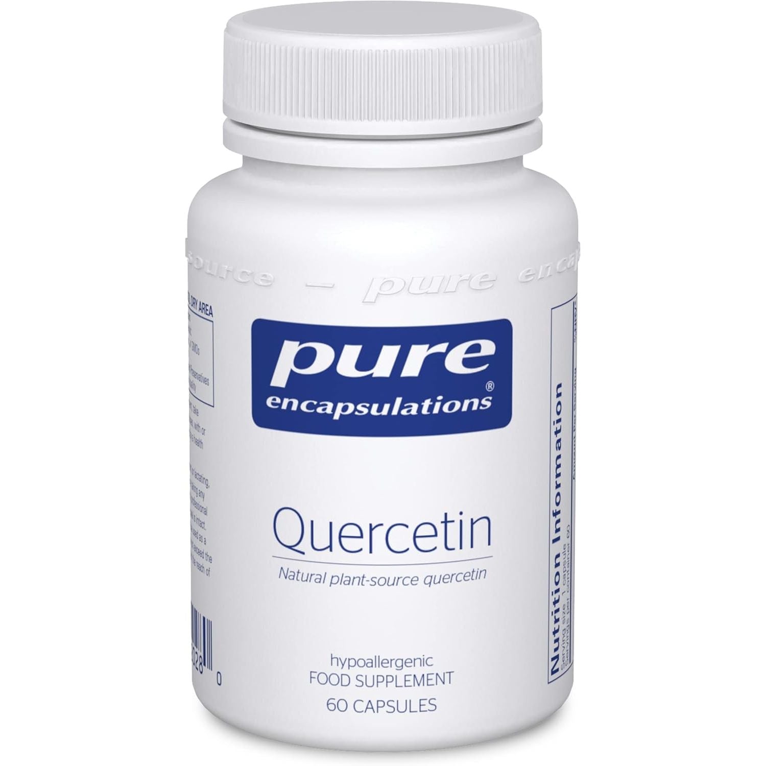 Pure Encapsulations Quercetin 250Mg - Natural Plant-Source Pure Quercetin Supplement - Promotes Immune Support, Cardiometabolic Health and Overall Cellular Health - 60 Vegetarian Capsules