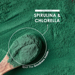 Organic Spirulina & Chlorella 2000Mg - 300 Tablets - Broken Cell Wall - Cold Pressed Pure Supplement with No Additives (75 Day Supply) by Alpha01
