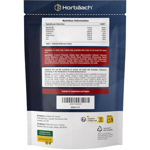 Blood Pressure Tablets | Magnesium Supplement with Potassium & Calcium | Blood Pressure Support | 90 Count | Vegan | by Horbaach