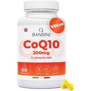 Bandini® Coq10 200Mg | 60 Vegan Capsules of High-Strength Co Enzyme Q10 (2-Month Supply) | Naturally Fermented & Lab Tested Ubiquinone Q 10 | High Absorption Coenzyme Coq 10 Supplement 100% Pure