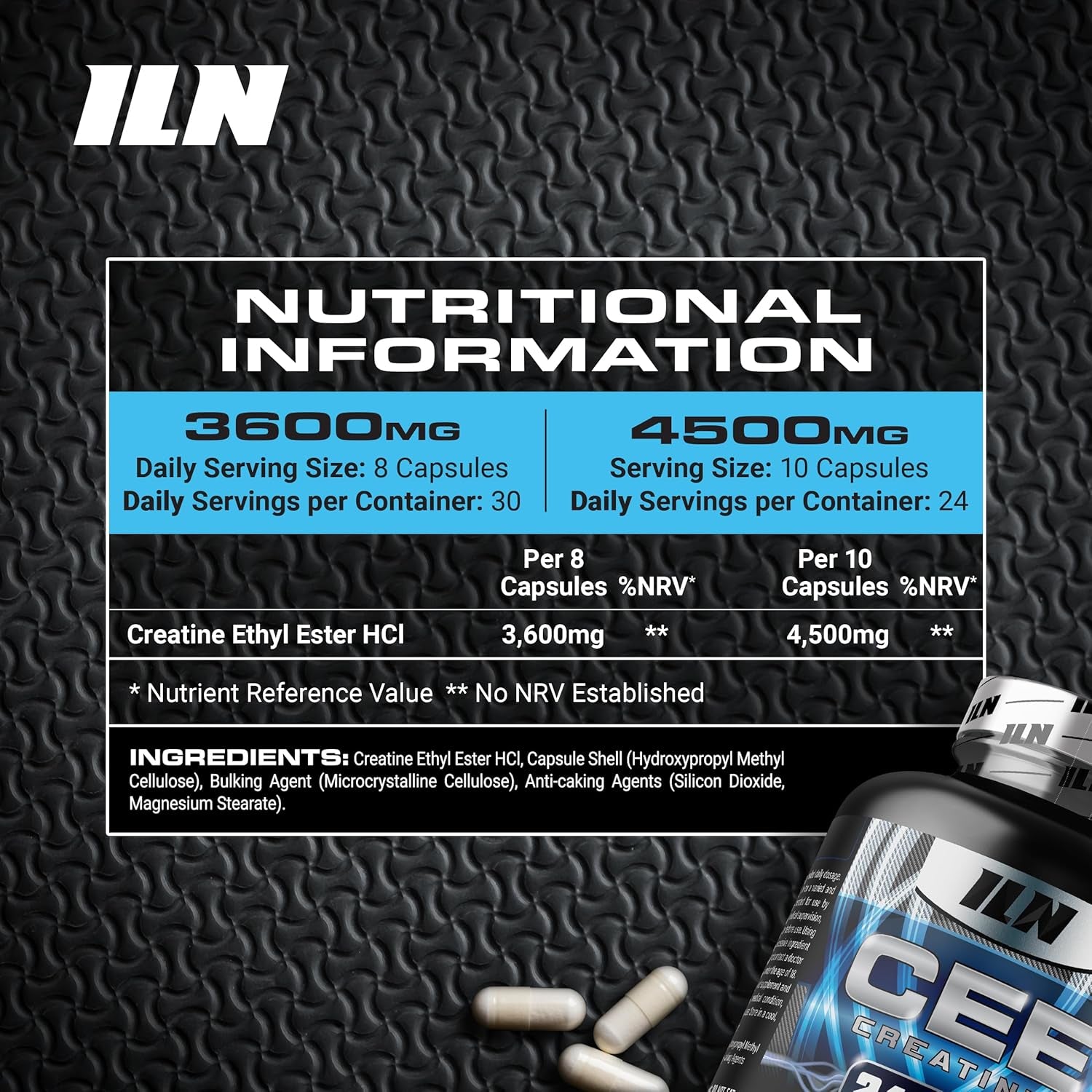 Creatine Ethyl Ester Capsules – 3600Mg CEE – Advanced Creatine Supplement – Vegan & Vegetarian (240 Capsules)