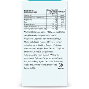 Health & Her Premenstrual Supplements for Women - with Ashwagandha, Flaxseed and Ginger Root - 1 Month Supply, 60 Capsules - Vegan & Gluten Free