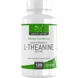 MM L Theanine | 120 L-Theanine Capsules from Green Tea - High Strength 1000Mg Green Tea Extract Providing 300Mg L'Theanine per Serving | L Theanine Supplement | Non-Gmo Gluten Free | Made in UK