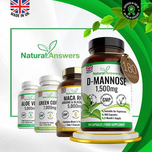 D-Mannose 180 Capsules - Max Strength 1500Mg per Serving - Precision Dmannose - Vegetarian Capsules Not Tablets or Pills, Made in the UK (180 Count (Pack of 1))