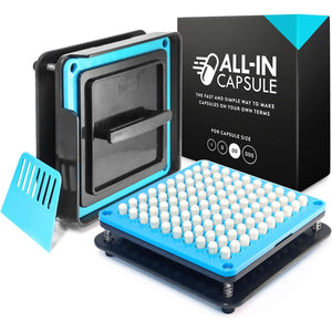 ALL-IN Capsule Filling Machine for Size 00 - Make Your Own Capsules Now Easier and Faster - Use with Empty Gelatin or Vegetarian Caps - Clear Illustrated Instructions with Video