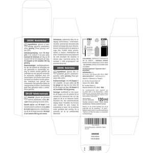 Ginseng (Panax Ginseng) Roots Alcohol-Free Mother Tincture Naturalma - Liquid Extract Drops 120 Ml - Food Supplement - Vegan