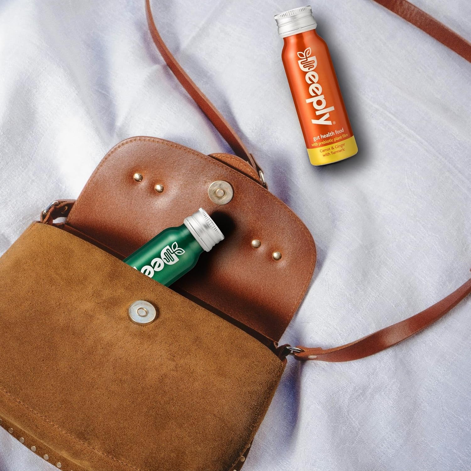 Deeply Foods Daily Prebiotic Fibre – Powerful Proven Prebiotics for Gut Health, Supports Digestion, Reduces Bloating, Vitamin D3 & B9 for Immune (12 Pack, Spinach and Kiwi)