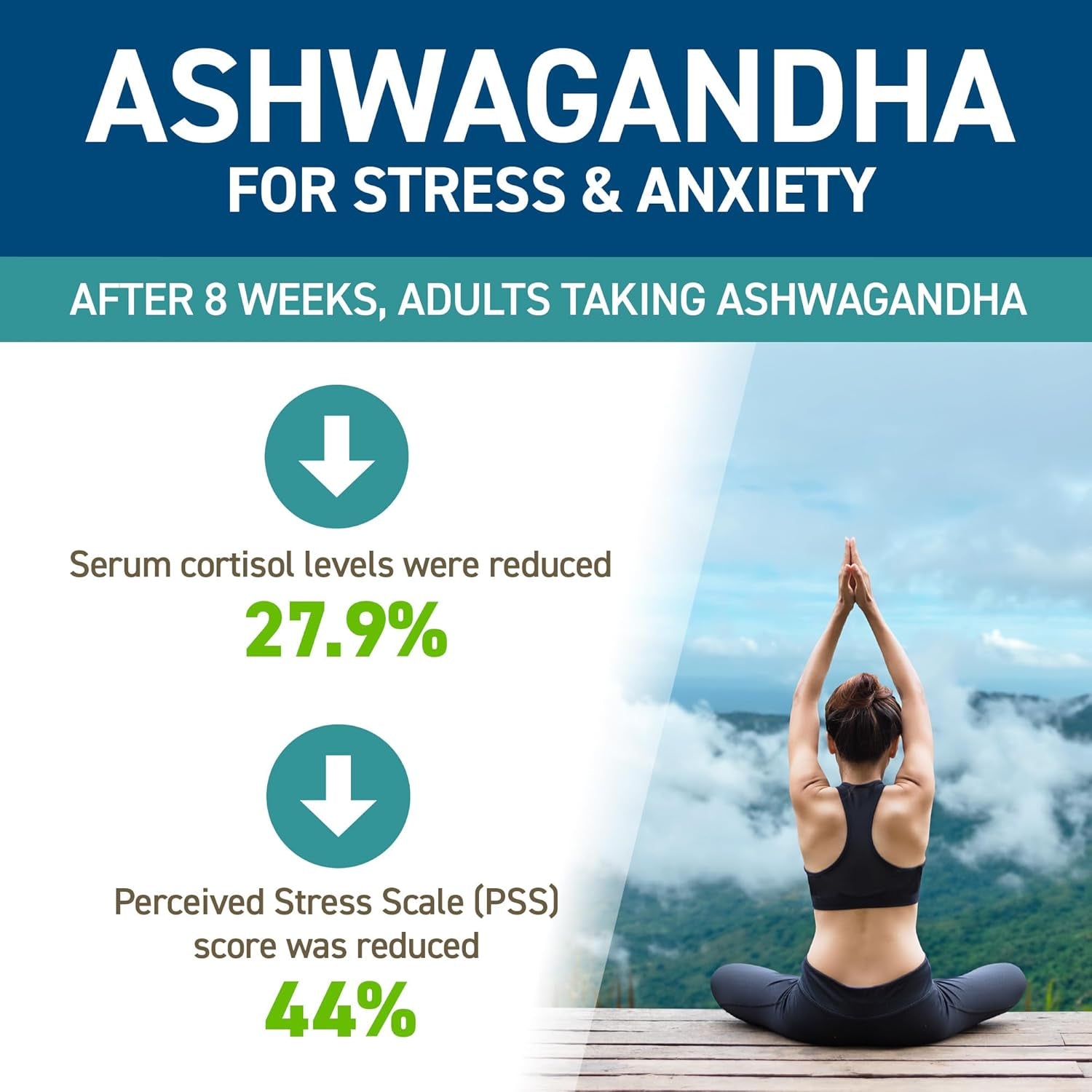 Applied Nutrition Ashwagandha KSM-66 - Premium Ashwagandha Herbal Supplement for Energy, Anxiety, Stress, Made in the UK (60 Capsules)
