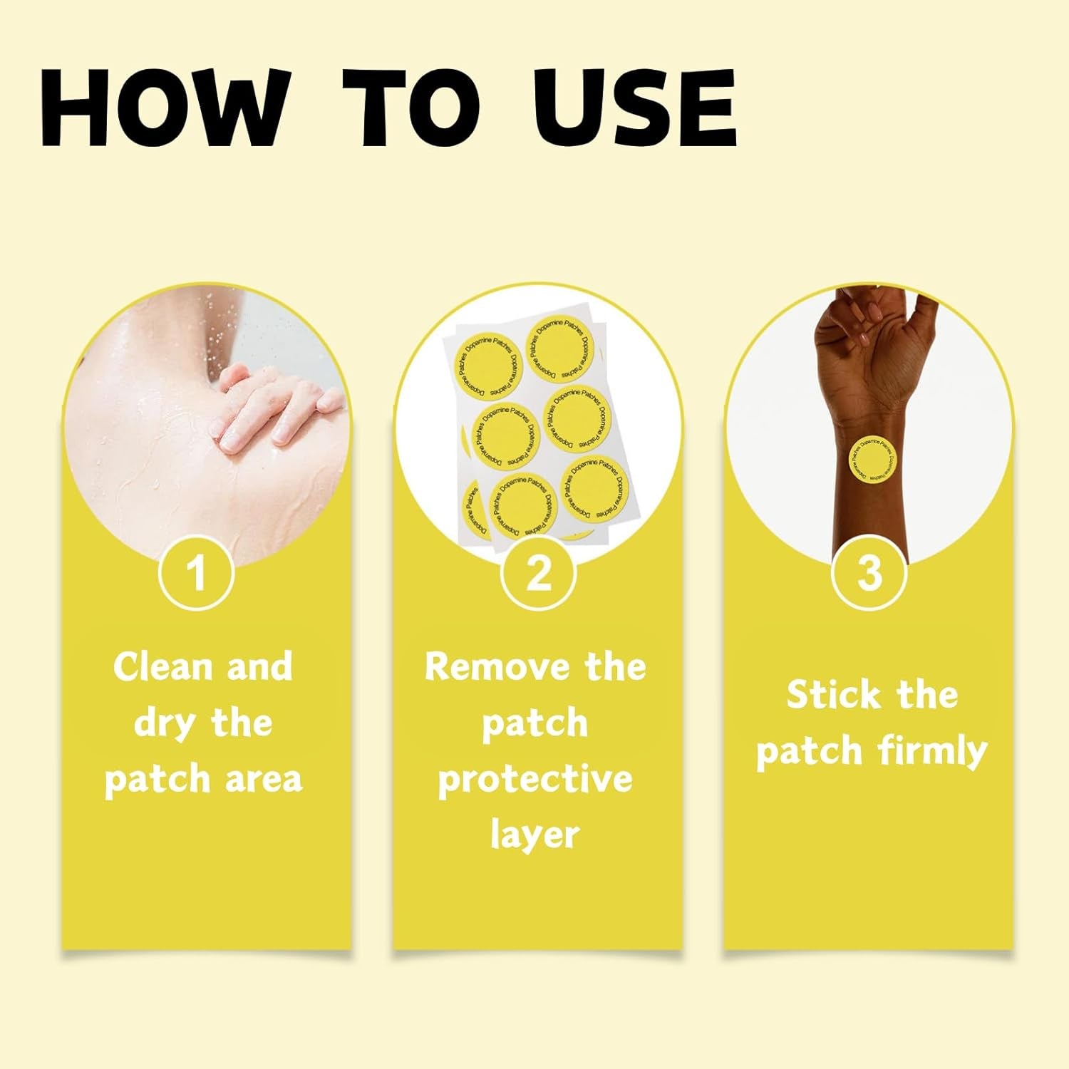 30PCS Dopamine Patches, Vegan Mental Wellness Patch to Boost Mood, Enhance Focus & Support Positivity, Long-Lasting Transdermal Patches, Plant-Based Formula