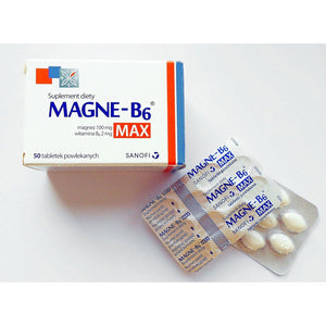 MAGNE B6 MAX - 50 Capsules - Is a Dietary Supplement Containing in Its Composition Magnesium and Vitamin B6, for People Suffering Weakness, Fatigue, Twitching Eyelids and Muscle Spasms