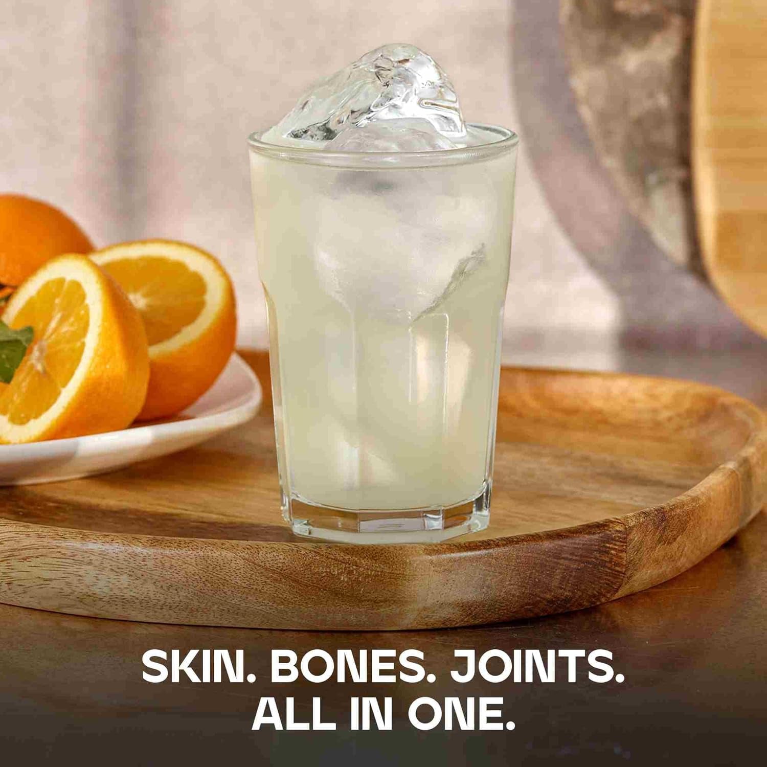 Bulk Collagen Powder with Peptides and Vitamin C, Hydrolysed Bovine Collagen, High Protein Supplement Daily Use in Smoothies, Shakes and Recipes, Joint and Skin Routine, Orange, Easy Mixing 500G