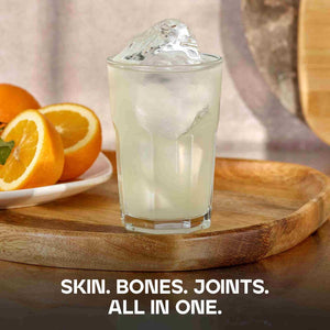 Bulk Collagen Powder with Peptides and Vitamin C, Hydrolysed Bovine Collagen, High Protein Supplement Daily Use in Smoothies, Shakes and Recipes, Joint and Skin Routine, Orange, Easy Mixing 500G