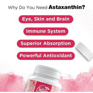 Cestfilo Liposomal Astaxanthin Supplement 24MG, Maximum Absorption, Natural Antioxidant for Skin & Eye Health, Gluten Free, Non-Gmo & No Gluten (60 Count (Pack of 1))
