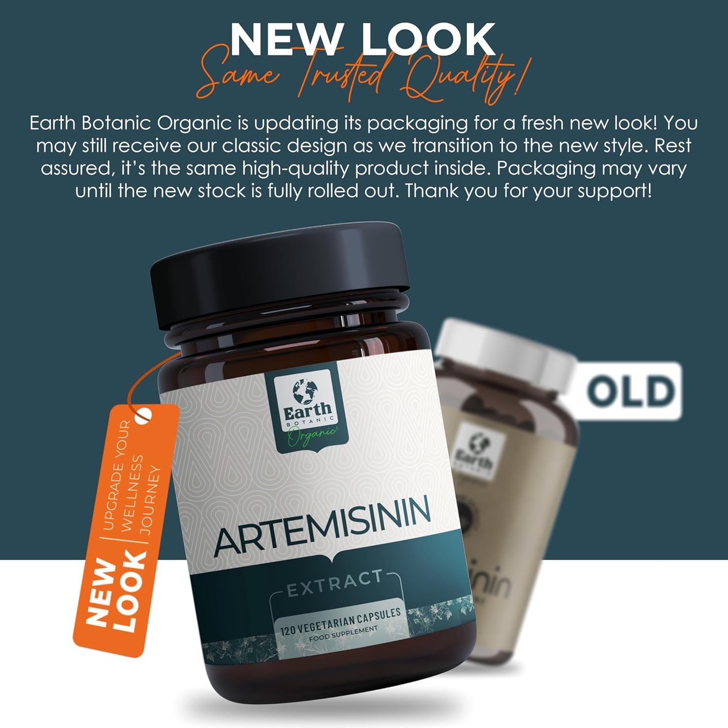 Earth Botanic Organic Artemisinin (Artemisia Absinthium) with Piperine - 120 Vegan Capsules Supports Immunity -60 Days Supply - Non-Gmo, Gluten Free, No Additives