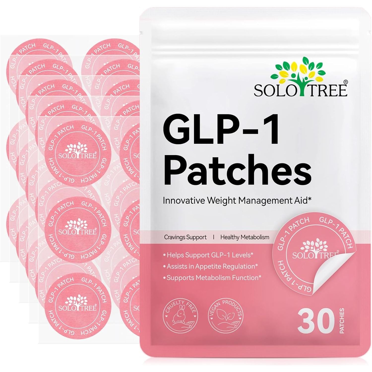 Glp-1 Patches Natural Ingredients Patch, Gentle and Soothing Glp 1 Supplement (30PCS)