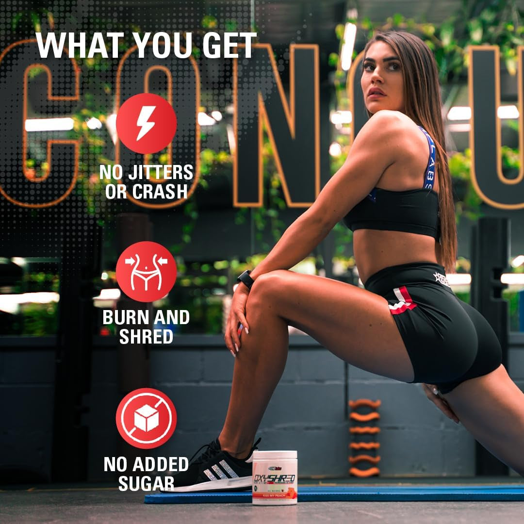 Ehplabs Oxyshred Non-Stimulant Shredding Supplement - Promotes Shredding, Energy Booster, Pre-Workout, Mood Booster - Strawberry Sunrise, 60 Servings