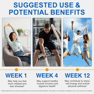 Magnesium Glycinate 3-In-1 Complex, 1000Mg per Serving as Bisglycinate, Citrate & Malate 90 Vegan Capsules, Promotes Bowel Health, Helps Alleviate Tiredness & Fatigue, Supports Muscles & Nerves