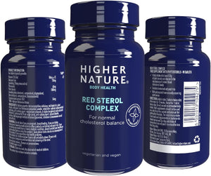 Higher Nature - Red Sterol Complex - Plant Sterols- Red Yeast Rice - Policosanol - for Normal Cholesterol Balance - Vegetarian & Vegan - 90 Tablets