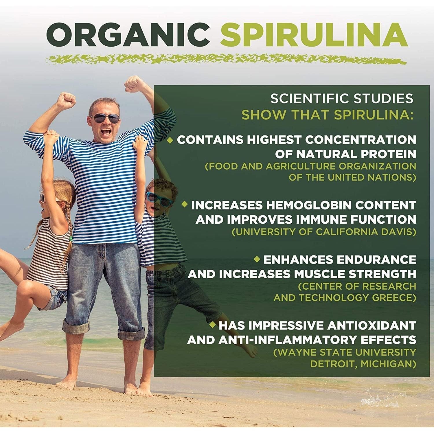 Spirulina Tablets | Organic | 300X500Mg | Natural Immune System Booster | Mysuperfoods