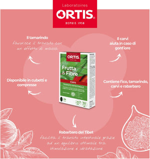 Ortis Frutta&Fibre Forte Integratore Transito Intestinale 24 Compresse