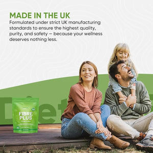 Soluble Fibre Powder Supplement 210G - Prebiotic Soluble Fibre Powder from Multiple Sources - 12G Fibre per 2 Scoop Serving - Fibre Supplement for Men & Women UK Made