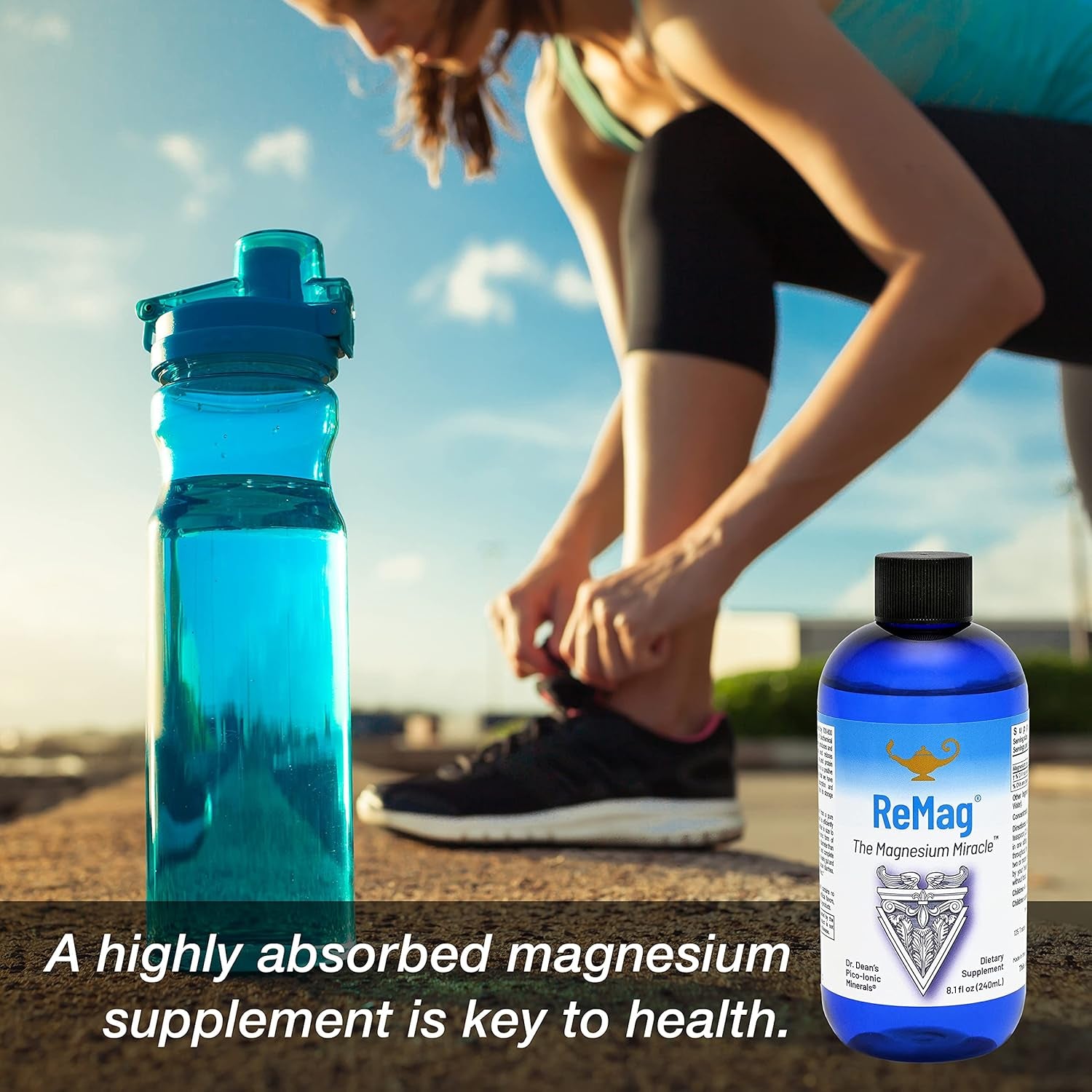 Rna Reset - Remag High Absorption Magnesium Liquid, Experience the Magnesium Miracle, 96 Servings, Magnesium Chloride, 240Ml - by Dr. Carolyn Dean