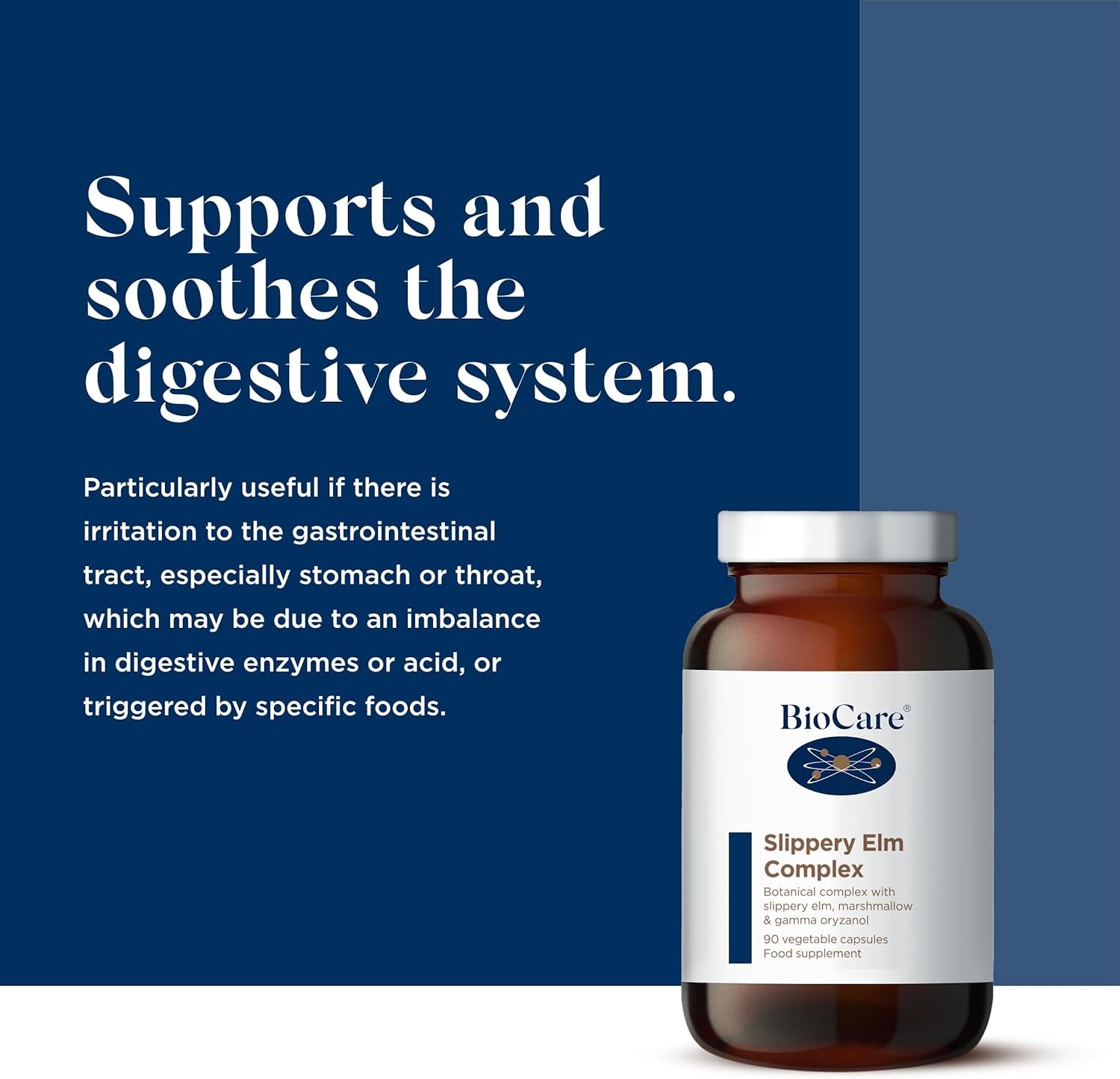 Biocare - Slippery Elm Complex | Digestion & Antioxidant Support - 90 Capsules