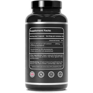 PYGEUM AFRICANUM 4,000MG Equivalent | 120 Capsules | 200MG of 20:1 Extract | 13% Phytosterols | Lab Tested | Prostate Health Supplement | 100% Natural and Non-Gmo