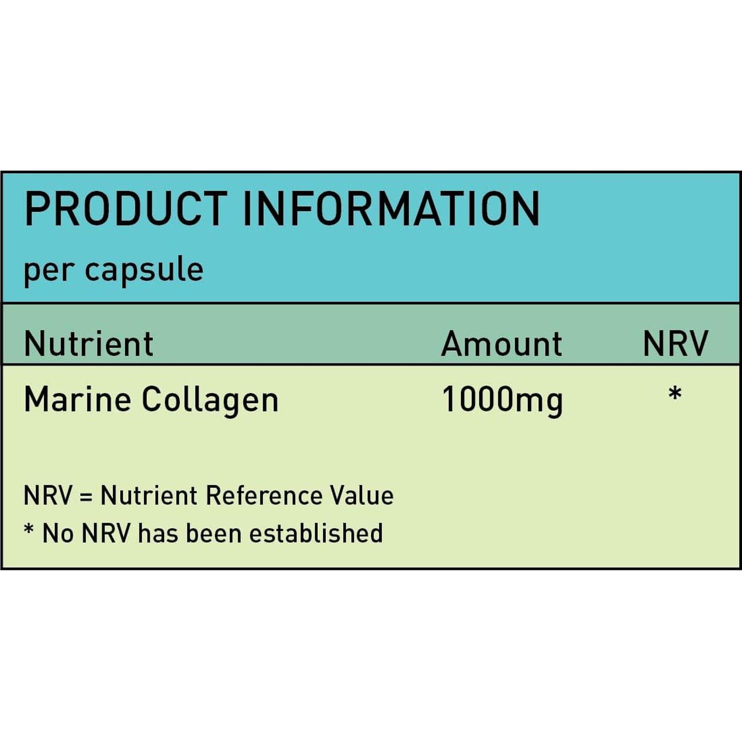 Nutrivolv Collagen Marine 1000Mg Supplement | Anti-Ageing Support for Skin, Joints, Bones, Muscles & Tissue Health | 90 Capsules | Boosts Skin Elasticity & Joint Mobility