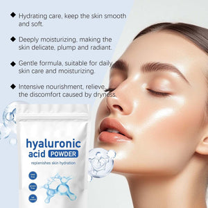 DEJIN Hyaluronic Acid Powder - Pure and Natural Hyaluronic Acid Powder for Face and Skin Care, Water-Soluble and Vegan with Low Molecular Weight, Ideal for DIY Facial Serum and Anti-Aging Treatments.
