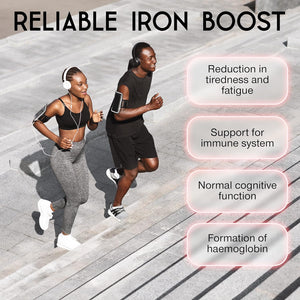 Gentle Iron Tablets 17Mg - High Strength Iron Supplements for Women & Men with Vitamin C - Ferrous Bisglycinate for High Absorption - 60 Vegan Capsules - Energy Tablets for Tiredness and Fatigue