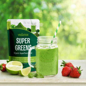 Organic Super Greens Powder 50 Servings | Boost Energy, Digestion & Immunity | Green Powder Superfood | Vegan, 100% Natural & Alkaline | No Gluten, No Artificial Ingredients