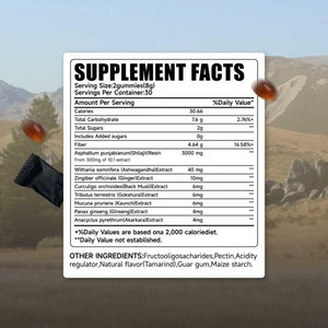 Shilajit Gold Gummies for Man, Gold Seal Pure Himalayan Shilajit Enriched with Acid Fulvic, Essential Minerals, 85+ Trace Elements to Boost Energy and Immunity, 60 Capsules.