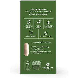 Natroceutics Saffron Bioactive 30 Vegan Capsules| Affron Extract | Tested Purity | Assured Content with 3.5% Lepticrosalides| Organically Produced