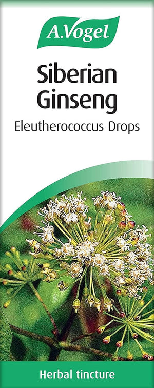 A.Vogel Siberian Ginseng Eleutherococcus Drops | Herbal Food Supplement | Made from Siberian Ginseng Root | Suitable for Vegans | 50Ml