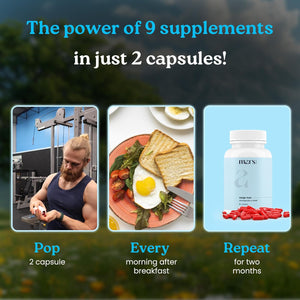 Mars Surgemax Natural Capsules with Shilajit & Safed Musli | Supports Energy, Strength & Immunity | for Active Lifestyle | 120 Capsules | Pack of 2
