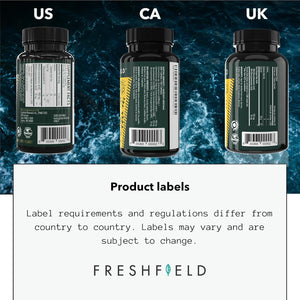 Freshfield Vegan Omega 3 DHA & DPA Supplement: Premium Algae Oil, 2 Month Supply, Plant Based, Sustainable, Premium and Mercury Free. Supports Heart, Brain, Joint Health