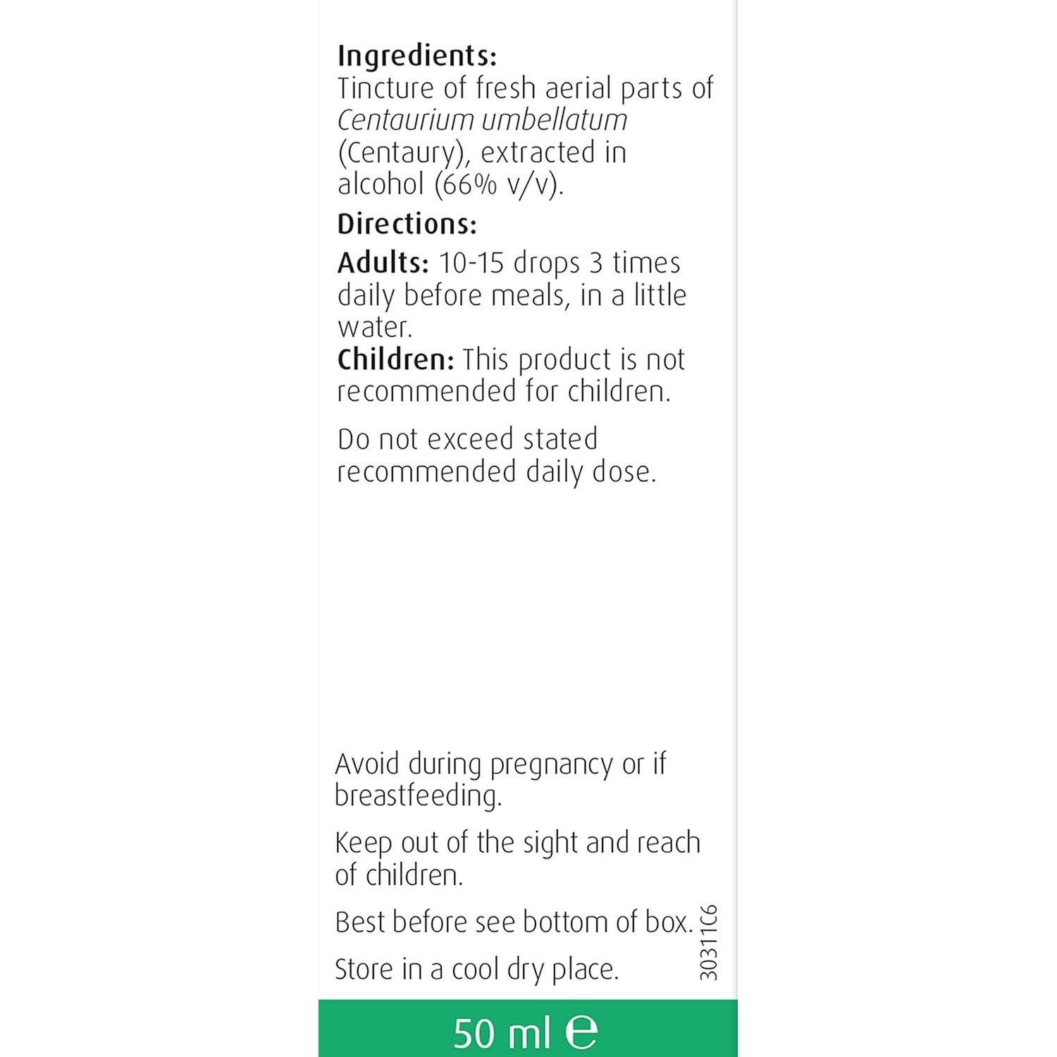 A.Vogel Centaurium Centaury Drops (50Ml)