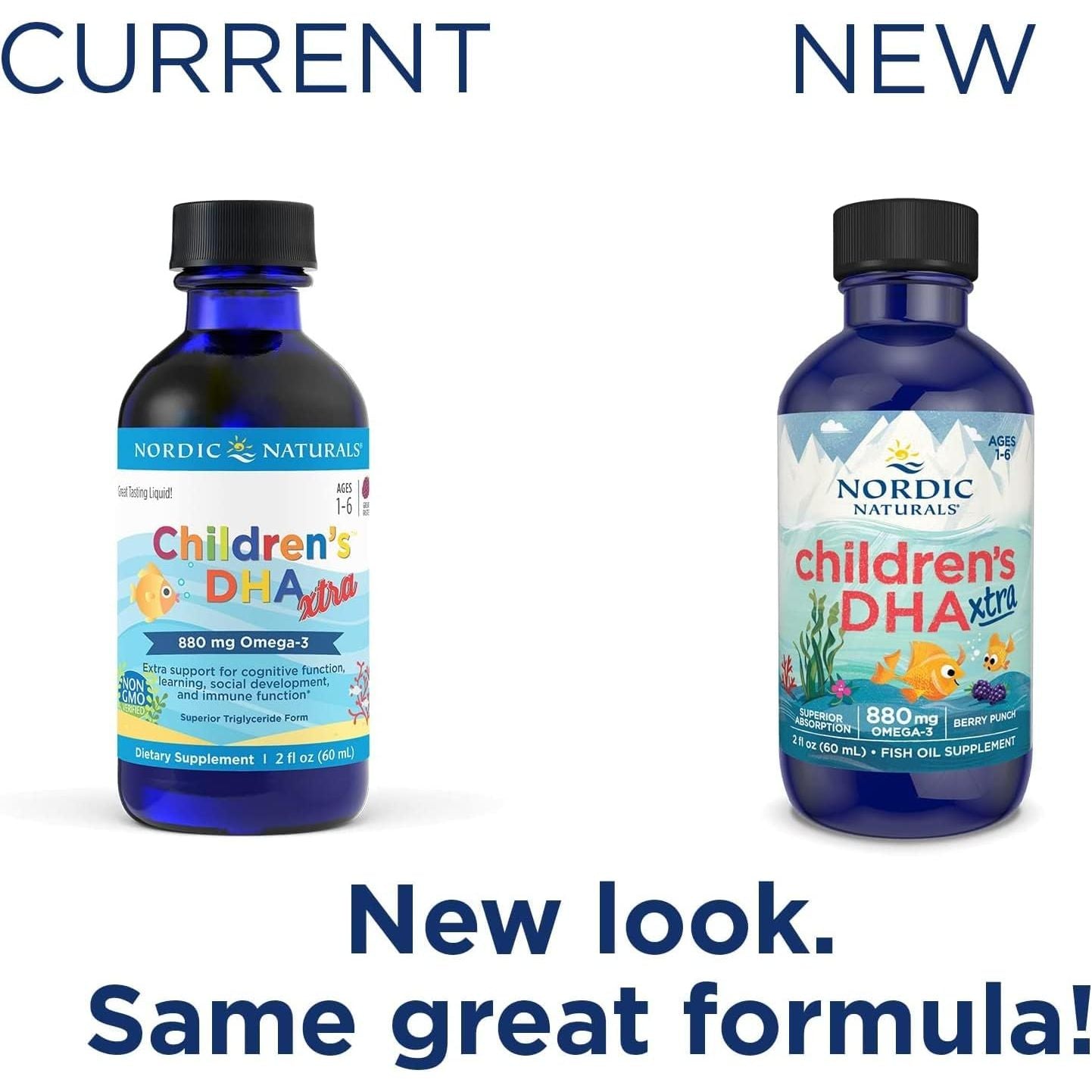 Nordic Natural Children’S DHA Xtra, Berry Punch - for Kids - 880 Mg Total Omega-3S with EPA & DHA - Cognitive & Immune Function, Learning, Social Development - Non-Gmo- 60Ml