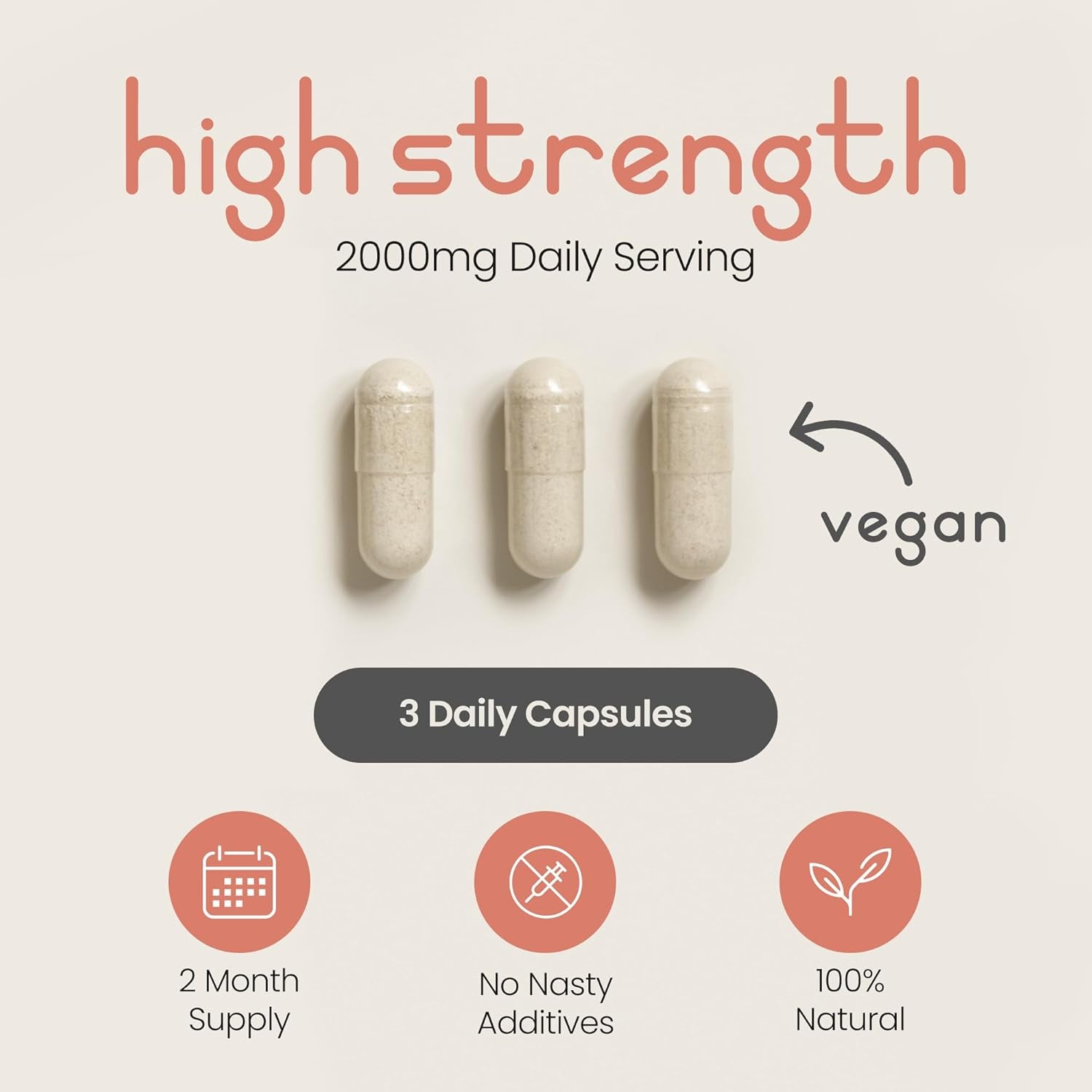 Vitabright D-Mannose Capsules | 2000Mg per Day | 180 Capsules | 2 Month Supply | High-Strength Alternative to Cranberry Tablets | Mix D Mannose Powder into Drinks | Pure Clean Formula