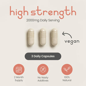 Vitabright D-Mannose Capsules | 2000Mg per Day | 180 Capsules | 2 Month Supply | High-Strength Alternative to Cranberry Tablets | Mix D Mannose Powder into Drinks | Pure Clean Formula