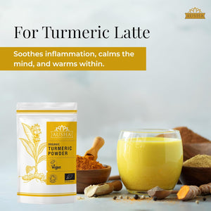 Ausha Organic Turmeric Powder 500G 5-6% High Curcumin - UK Certified Organic by Soil Association - Cooking, Turmeric Shot - 1* Great Taste Award 2023
