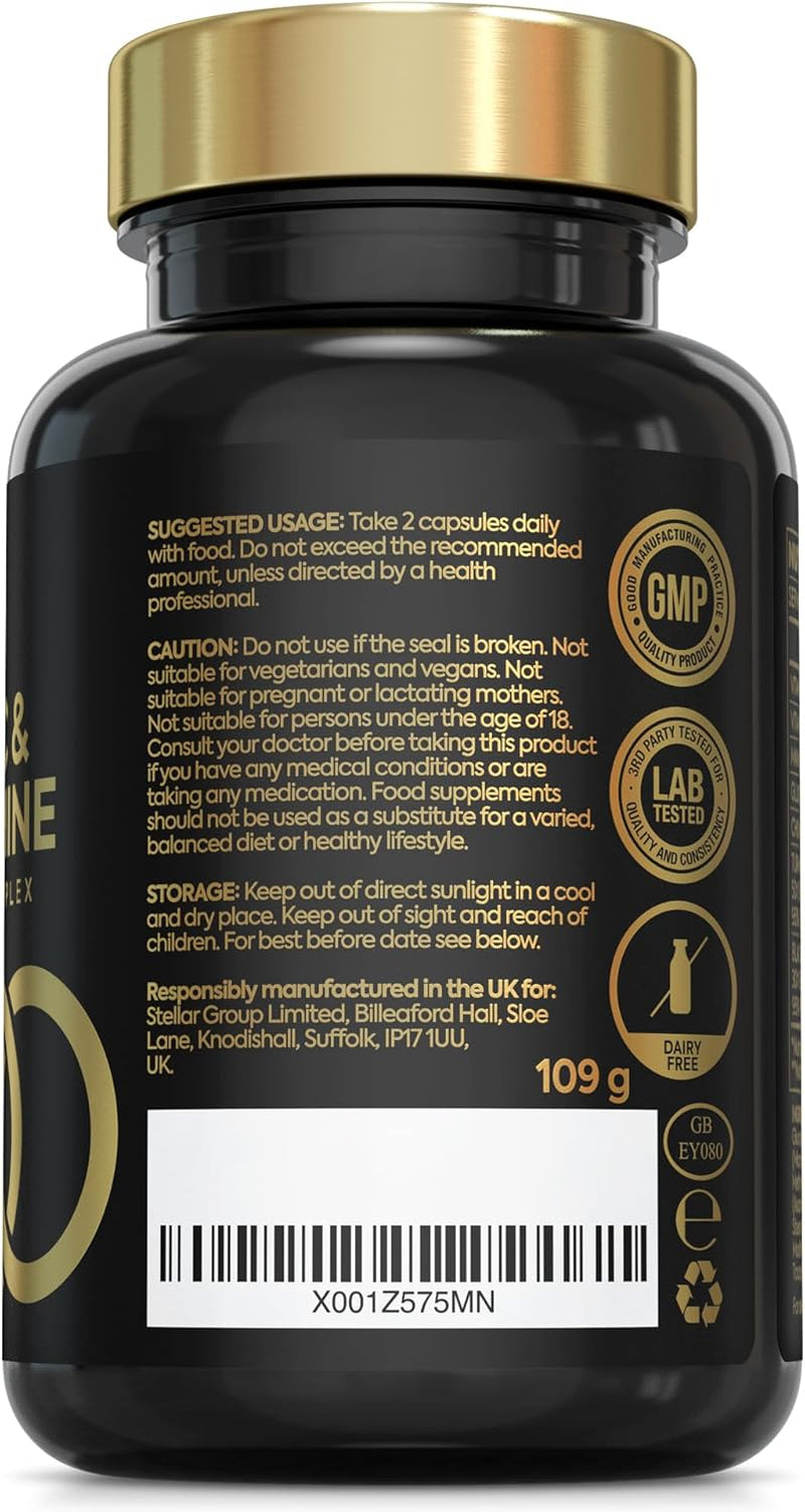 7-In-1 Turmeric and Black Pepper Capsules W/Glucosamine and Chondroitin High Strength | Made in the UK | High Absorption Tumeric Supplement | Glucosamine Sulphate & Turmeric Tablets | 120 Capsules