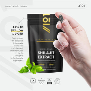 Shilajit Extract 6000Mg - 60% Fulvic Acid (180Mg) - 90 Vegan Capsules - Himilayan Shilajit Resin (3 Months Supply) - Resealable and Recyclable Pouch - by Alpha01