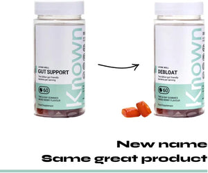 Known Delicious Debloat Gut Support Gummies - 2 Billion CFU Bacillus Coagulans & Vitamin C - Natural Mixed Berry Flavour - 60 Gummies, 1 Month Supply